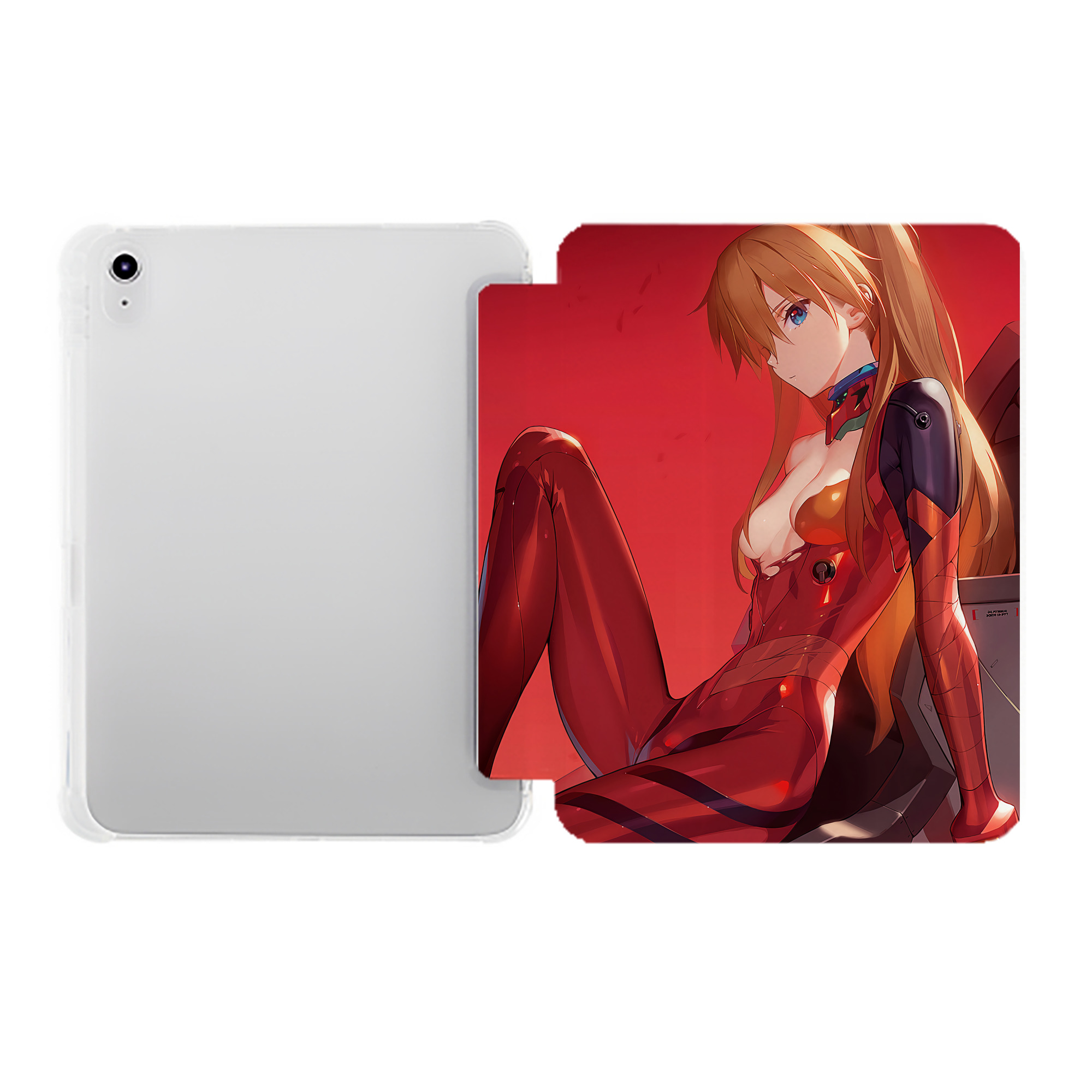（画像用） EVA 新世紀エヴァンゲリオン IPad ケース ペン収納付き 三つ折りスタンド PUレザー×シリコン 対応機種9.5/10.5/10.9インチ